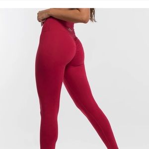 ECHT Red Scrunch Leggings